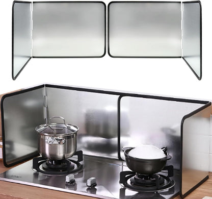 4-Sided Foldable Oil Splatter Guard, Stainless Steel for Frying
