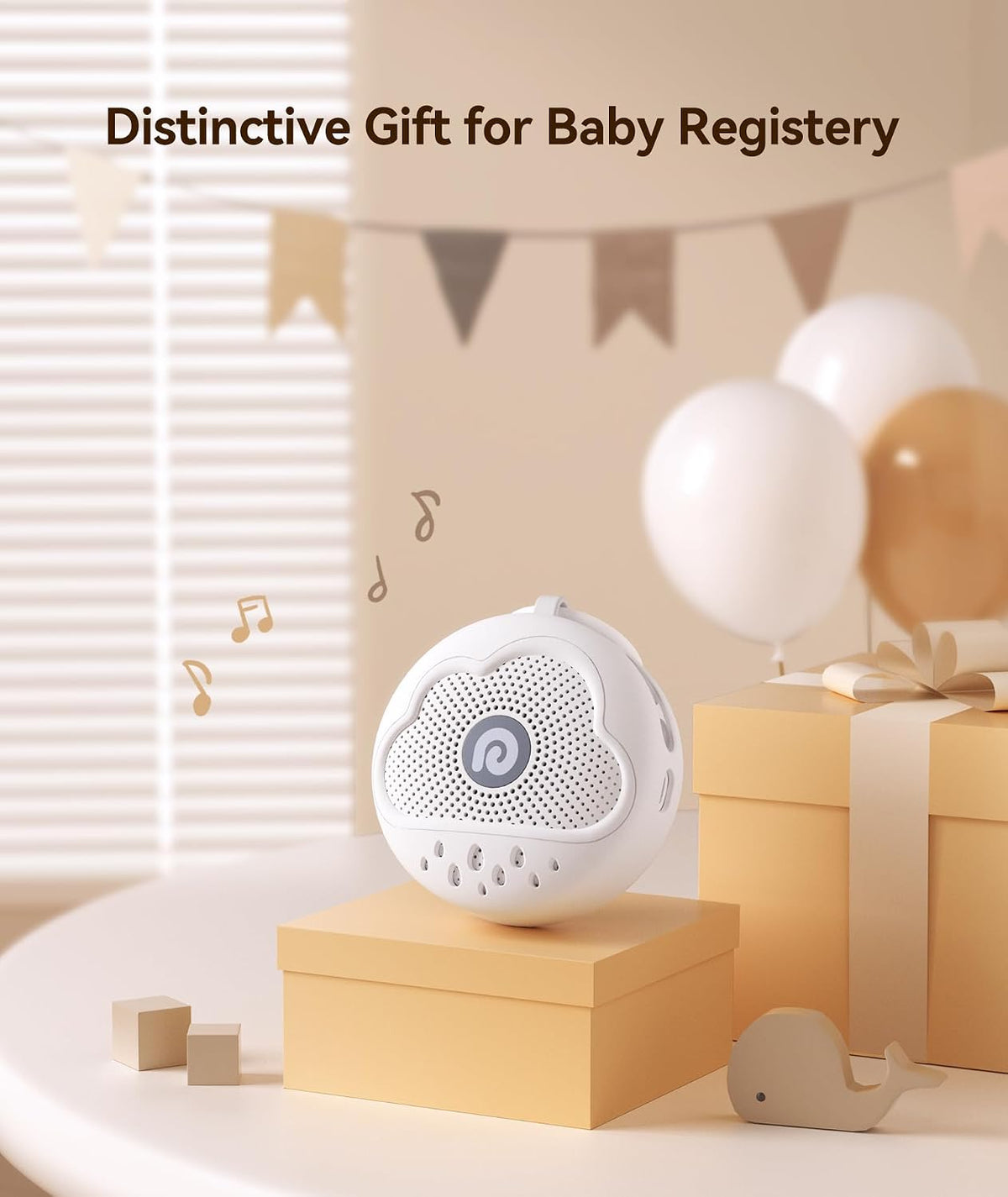 Dreamegg White Noise Machine - Portable Sound Machine Baby with Safe Silicone Cover, Features Powerful Battery, 21 Soothing Sound, Noise Canceling for Sleeping, Baby Registry Gift, Nursery, Travel