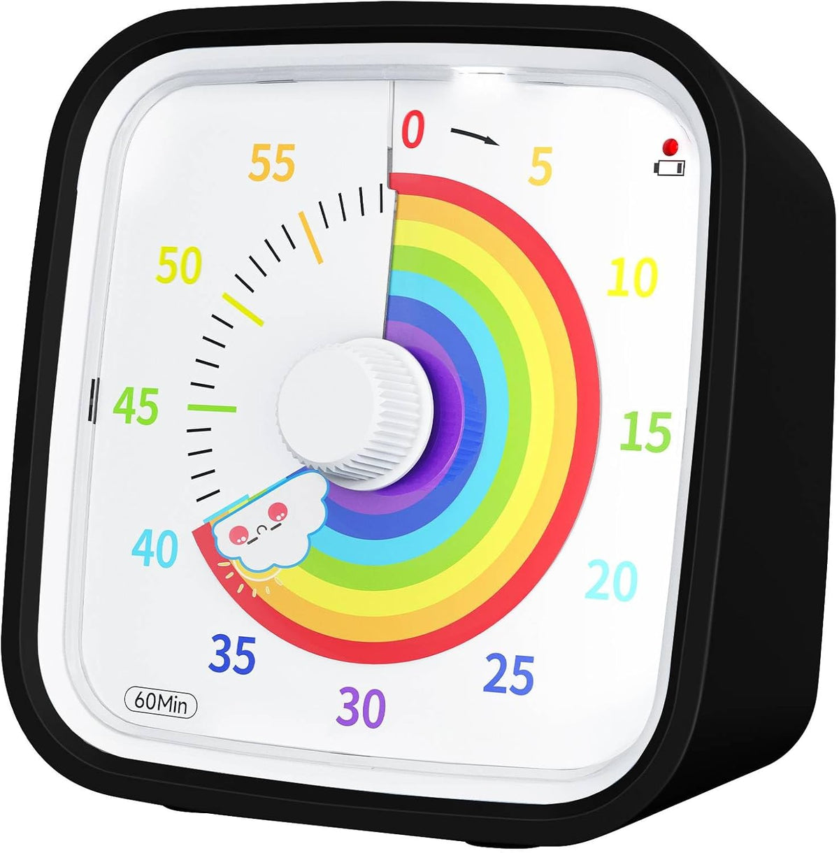 Yunbaoit Rainbow Visual Timer for Kids, 60-min Countdown Timer, Blue