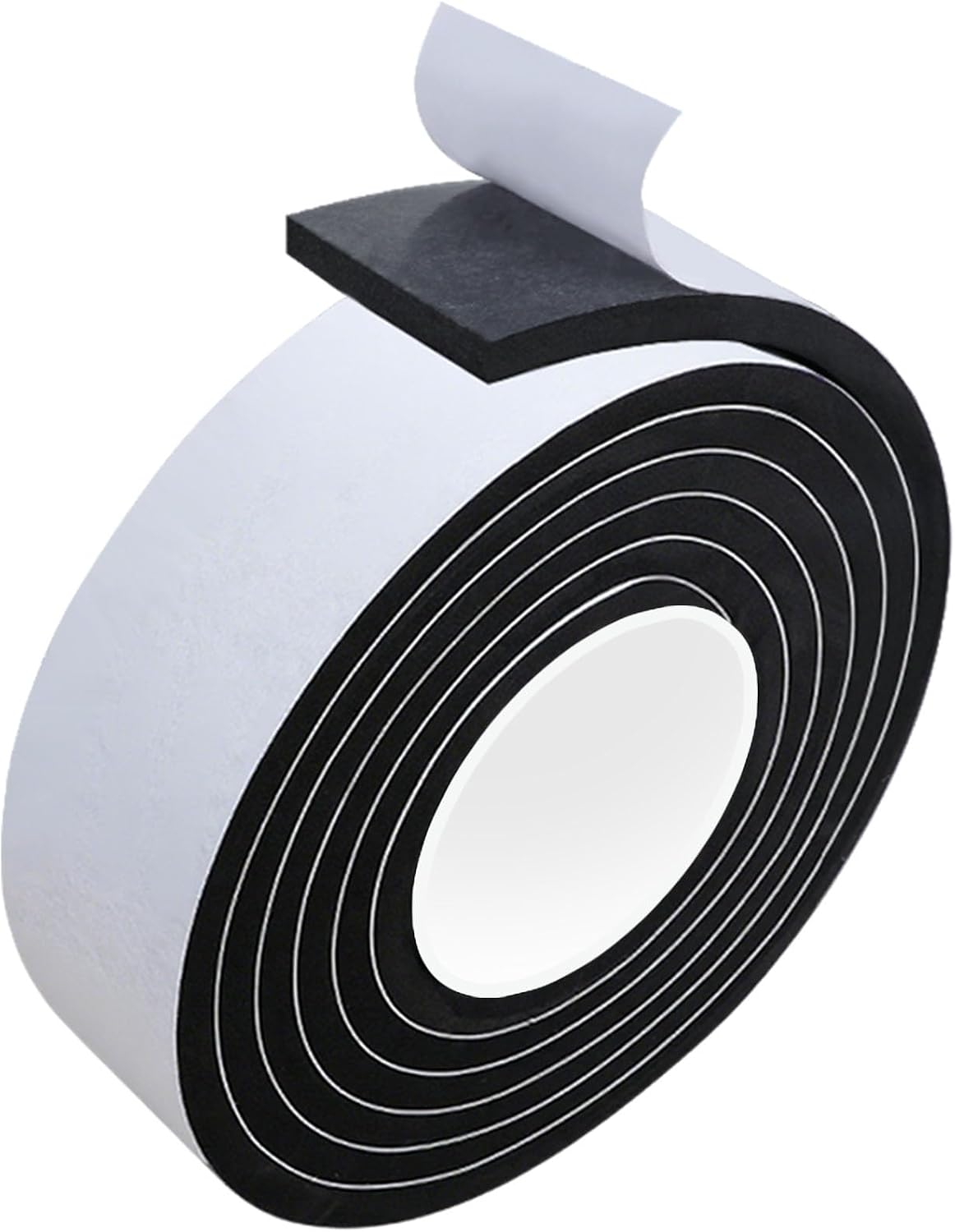 1 in Wide x 1/8 in Thick x 33FT Foam Weather Stripping Door Seal,Window Sealing Tape，Single-Sided Self-Adhesive Insulation Sealing Strip White