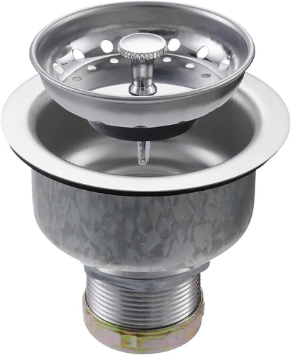 ZM Kitchen Sink Basket Strainer with Stopper, 3-1/2” Drain