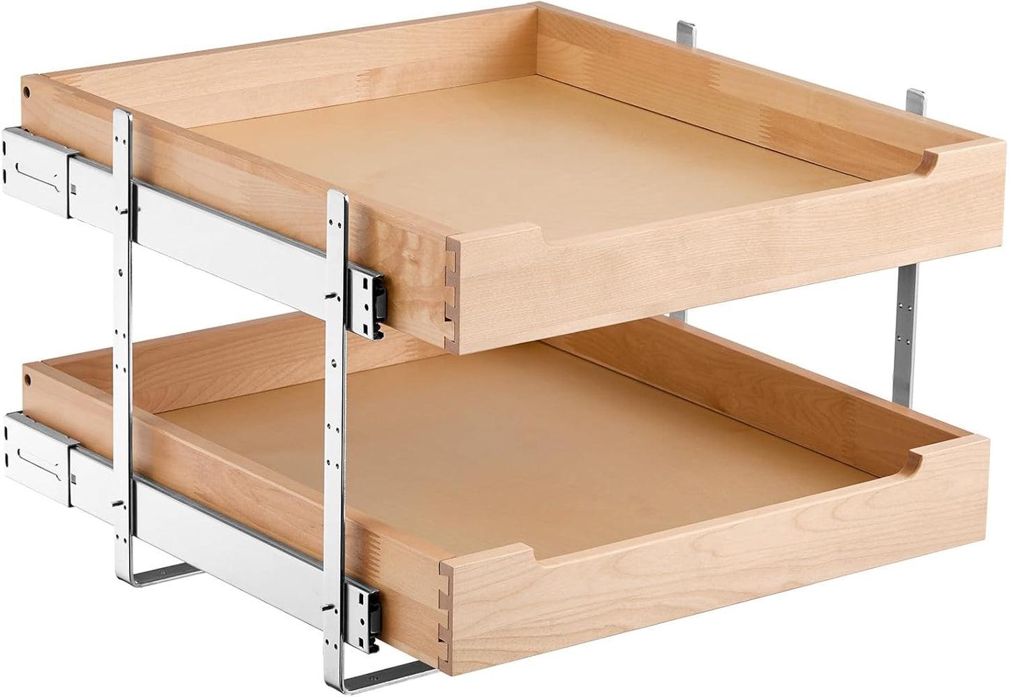 VEVOR Pull Out Cabinet Organizer, 14"W x 21"D Cabinet Drawer, Soft Close Slide out Shelf, Heavy-Duty Sliding Wood Drawer, Bottom Mount Size（14.5"W x 23"D）and Side Mount Size（15"W x 23"D） | Heavy-Duty Sliding Shelf with Bottom or Side Mounting for
