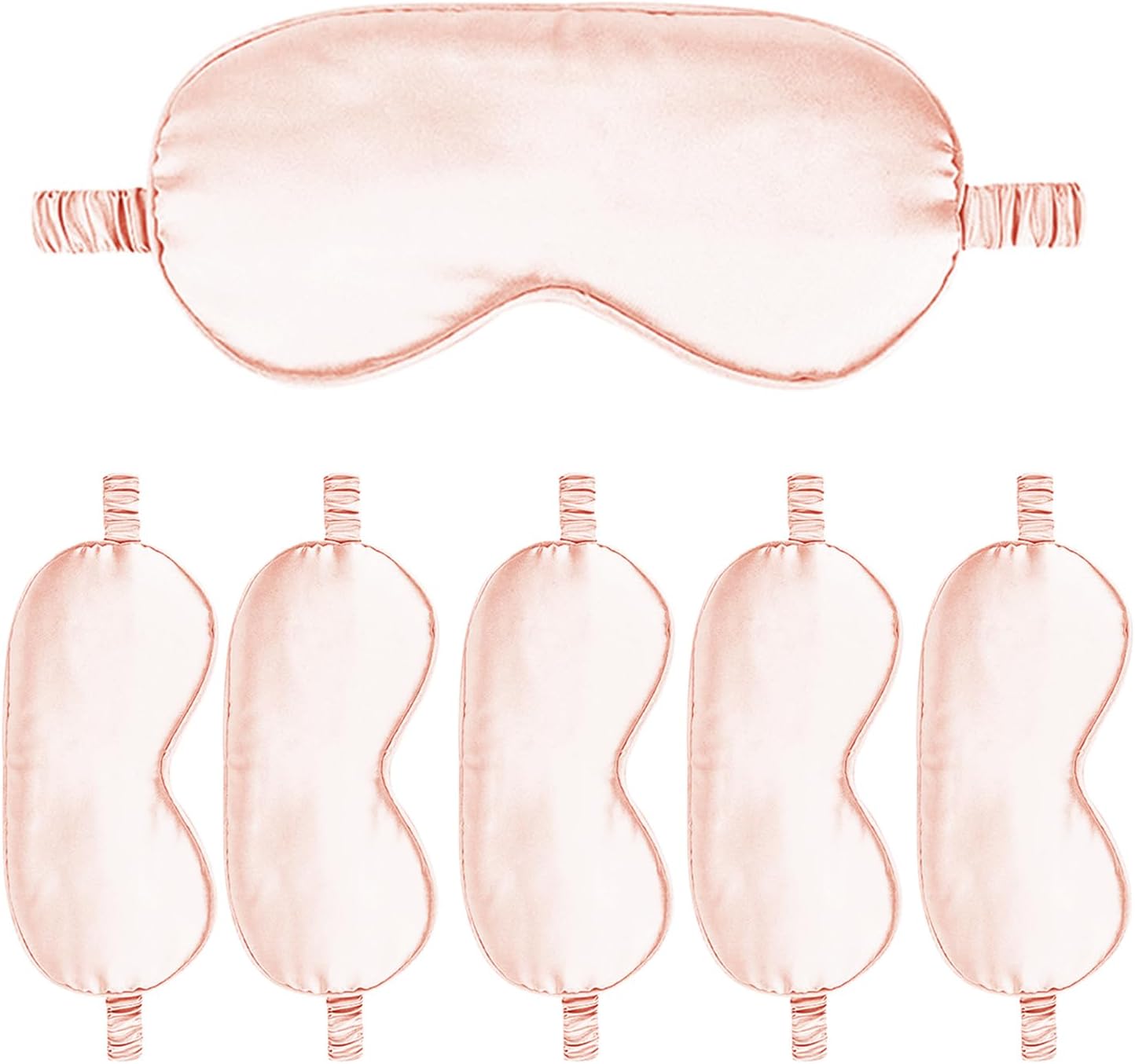 6PACK Silk Sleep Mask Satin Eye Masks Blackout Silky Eyeshade Cover Soft Blindfold Eyeshades for Women Sleeping Travel Gift
