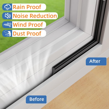 Kneelisa Wedge-Shape Window Weather Stripping Door Frame Seal 118” White | Upgrade Black Foam,Soundproofing,Draft Stopper,Winter Insulation,Noise Blocker, Gap Filler for Exterior Front Door Side