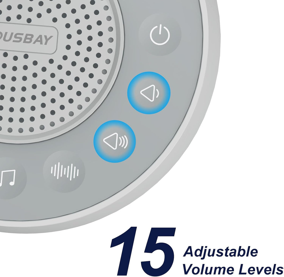 Housbay White Noise Machine with 31 Soothing Sounds, 5W Loud Stereo Sound, Auto-Off Timer, Adjustable Volume, Sleep Sound Machine for Baby, Kid, Adult -Wood Grain
