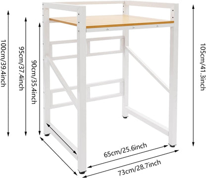 Washer Dryer Stacking Rack Stand, 25.6" Wide Over the Washer and Dryer Storage Shelf, Heavy Duty Washing Machine Shelf with Height Adjustable Shelves for Laundry Room, Bathroom, 661lbs Load Capacity