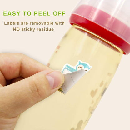 Ceiba Tree Food Containers Stickers Daycare Labels Removable Waterproof Labels for Kitchen Kids Bottle 108Pcs