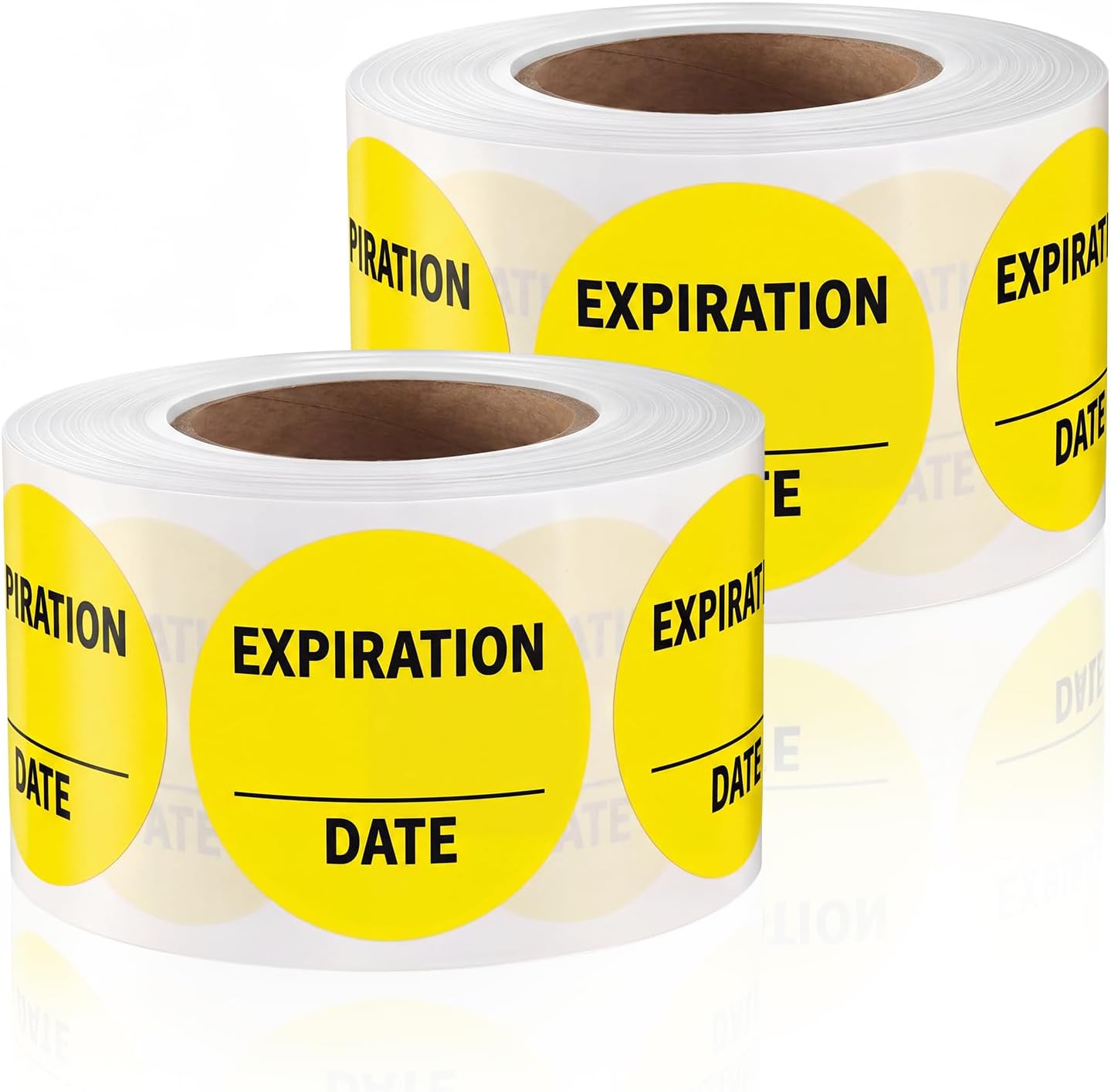 1000 Pcs Expiration Date Stickers - 1.5 Inch Small Food Labels for Marking Organizing Inventory, Food Container or Storage