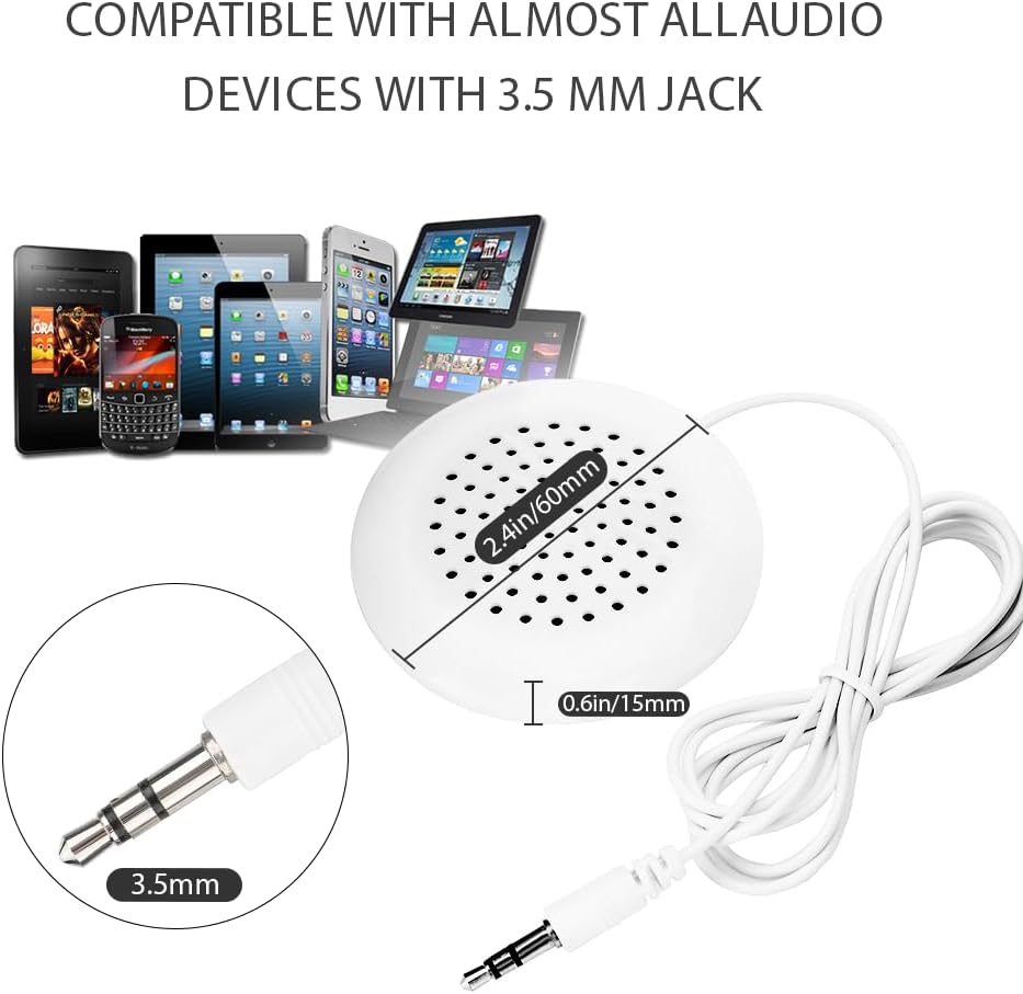 5pcs Pillow Speaker, Under Pillow Speaker for Sleep, 3.5mm Mini Stereo for MP3 Phone Portable CD
