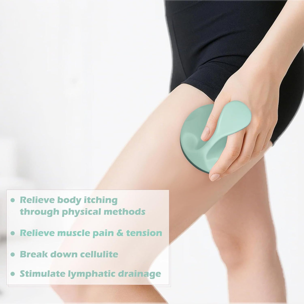 Lymphatic Massage Roller for Cellulite Remover Body Sculpting - Handheld Cellulite Massage Tool for Body Bloat Blood Circulation Lymphatic Drainage Blue