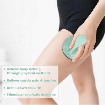 Lymphatic Massage Roller for Cellulite Remover Body Sculpting - Handheld Cellulite Massage Tool for Body Bloat Blood Circulation Lymphatic Drainage Blue