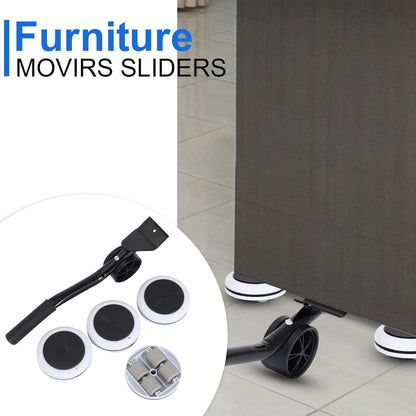 Heavy Duty Furniture Lifter 4 Appliance Roller 163 LBS Load Capacity Wheels + Adjustable Lifting Tool Lever Suitable Easy Safe Moving Sofas Couch Washer Dryer Refrigerator Bed