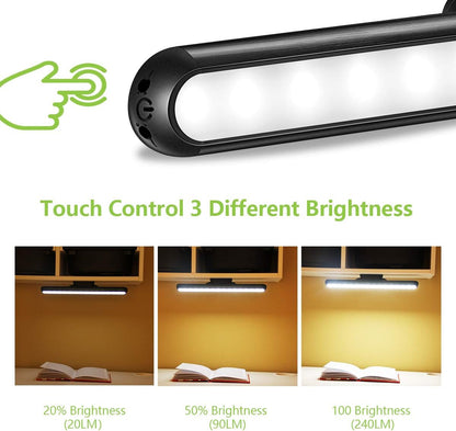 Wall Reading Light Stick on Bunk Bed Lamp Dimmable Touch Lights Magnetic Mounted Under Cabinet Lighting Rechargeable Battery Operated Wireless LED Closet Kitchen Portable Bar for Vanity Makeup Mirror