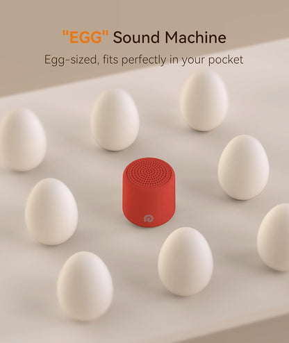 Dreamegg Portable White Noise Machine, 1000mAh Battery, Travel Sleep, Cream | Egg-Sized, 16 Sounds, USB-C, Timer, Baby & Adults, Office Privacy, Gift Use