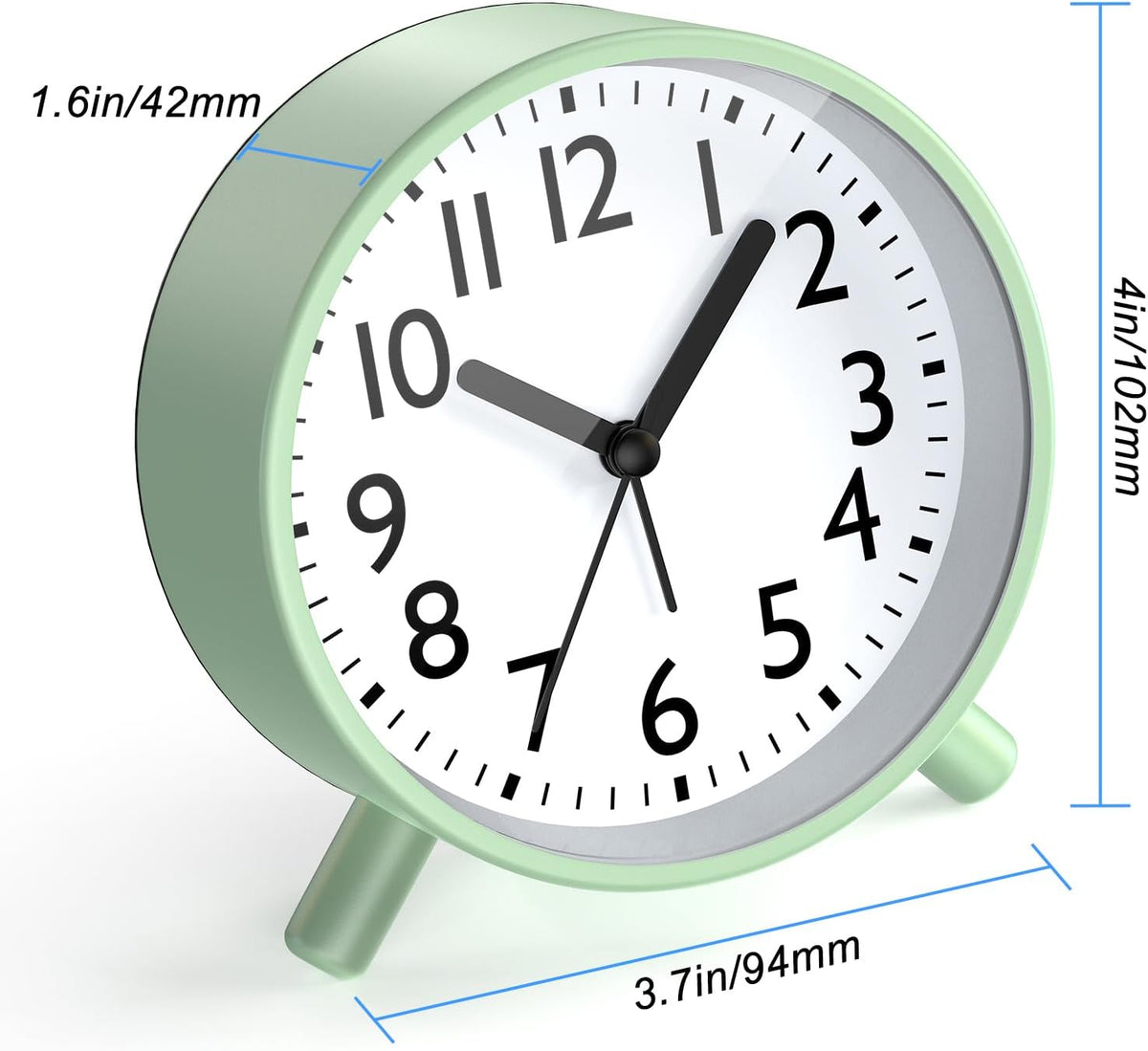 Analog Alarm Clock Night Ligh Battery Operated for Bedroom