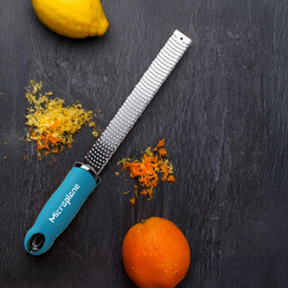 Premium Classic Series Zester - Lipstick Pink | Lemon Zester tool, Hard Cheese & Vegetable Grater | For Citrus, Parmesan Cheese, Garlic, Ginger, Nutmeg | Fine Stainless Steel Blade, Made in USA