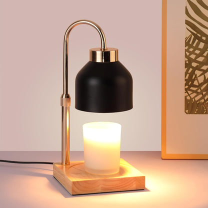 ANFOOS Candle Warmer Lamp with Timer and Dimmer, Adjustable Height Flameless Wax Melter for Jar Candles, 4-Level Brightness Control Electric Candle Warmer with 2 Bulbs, Home Decor Gift