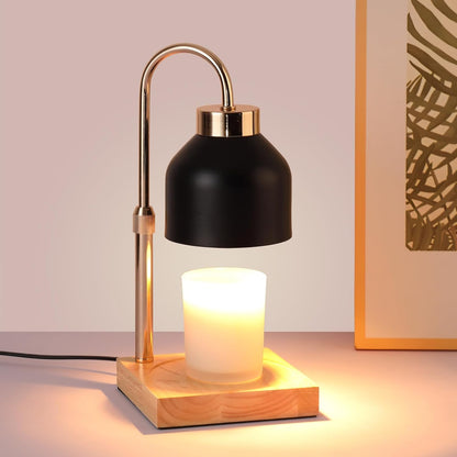 ANFOOS Candle Warmer Lamp with Timer and Dimmer, Adjustable Height Flameless Wax Melter for Jar Candles, 4-Level Brightness Control Electric Candle Warmer with 2 Bulbs, Home Decor Gift