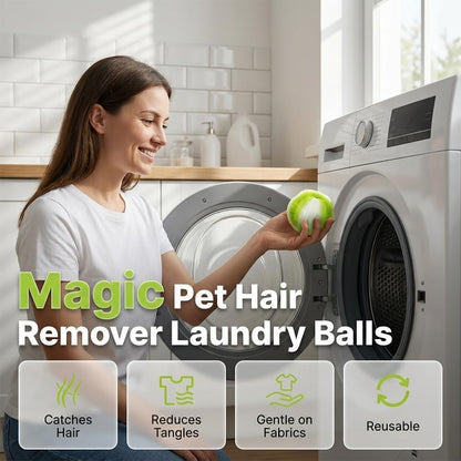 12 PCS Pet Hair Remover for Laundry, Reusable Hair Catcher | Reusable hair catcher helps reduce pet hair on clothes, bedding and blankets for cleaner laundry every wash.