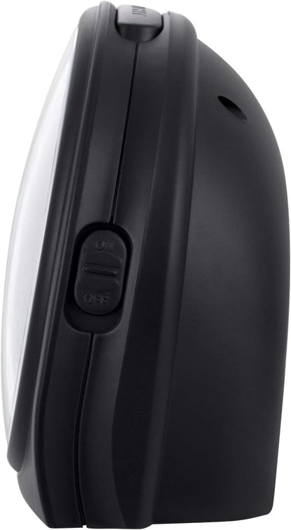 Tinload 5.5" Large Analog Alarm Clock Silent Non Ticking, Gentle Wake, Beep Sounds, Increasing Volume, Battery Operated Snooze and Manual Light, Easy Set