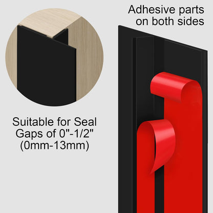 Benory T-Shaped Silicone Door Weather Stripping, Clear, 1.38" W x 20 ft | T-shaped design helps the seal stay in place on door frames while reducing drafts, energy loss, and outside noise