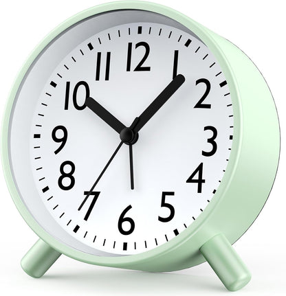 Analog Alarm Clock Night Ligh Battery Operated for Bedroom