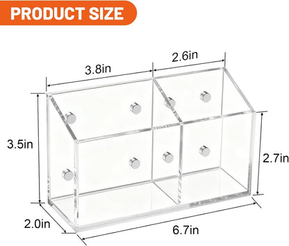 Magnetic Pen Holder for Dry Erase Markers, Strong Magnet, Clear | Sturdy Acrylic Construction, Strong Neodymium Magnet, Holds Multiple Pens and Markers, Fits Whiteboards and Refrigerators