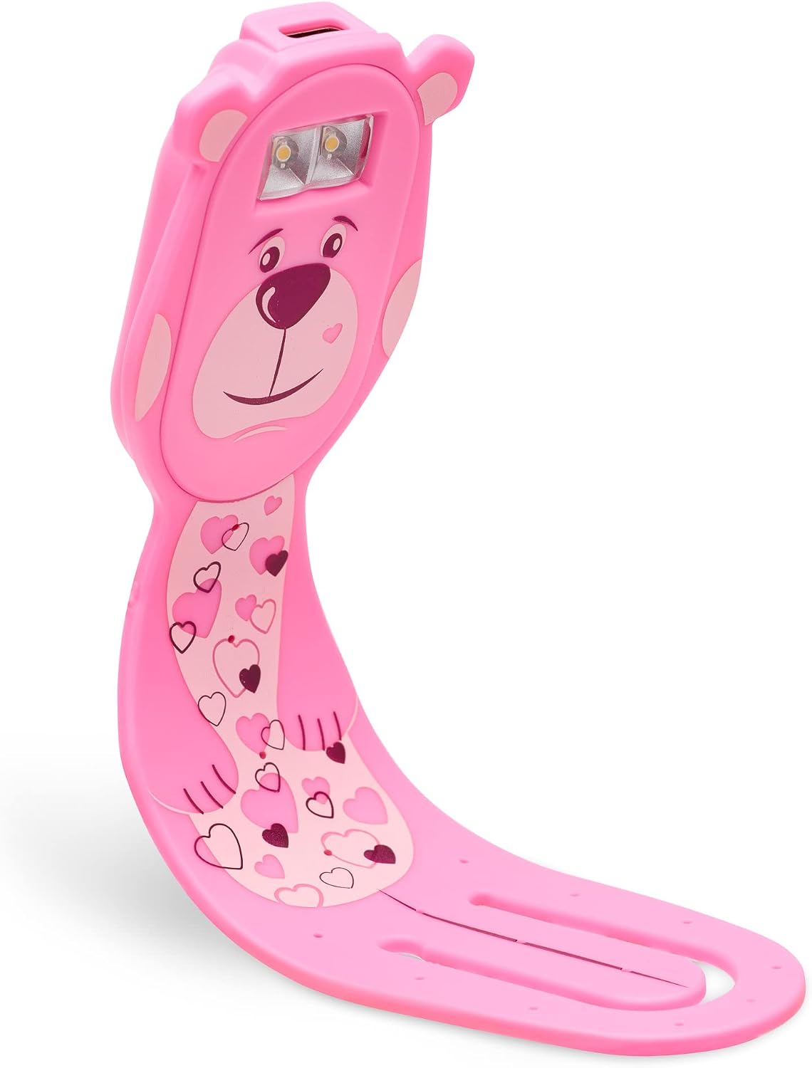 Gifts for Readers & Writers Rechargeable Book Light for Kids, Clip On Reading Light for Bed, 2in1 Flexilight Pals & Bookmark, 12 Hours of Light Once Charged, Includes USB Cable & 2 LED Lights, Dog