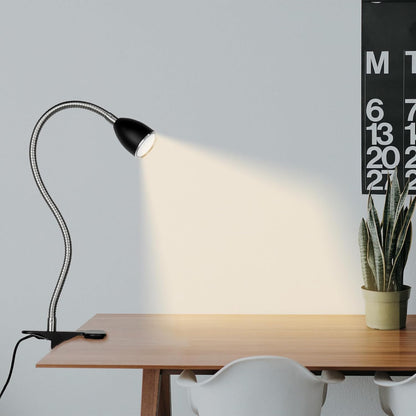 LALISU Desk lamp Eye-Caring Table Lamps, 360°Rotation Gooseneck Clip Lamp