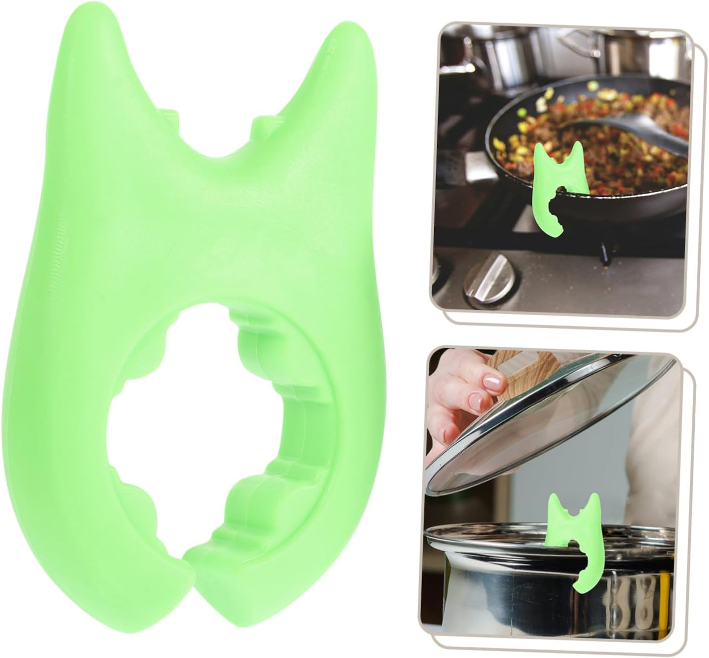PRETYZOOM 6pcs Silicone Pot Clip Lid Spill Lifters Cute Steam Release Boil Stoppers Spoon Rest for Kitchen Counter Overflow Prevention Easy Installation