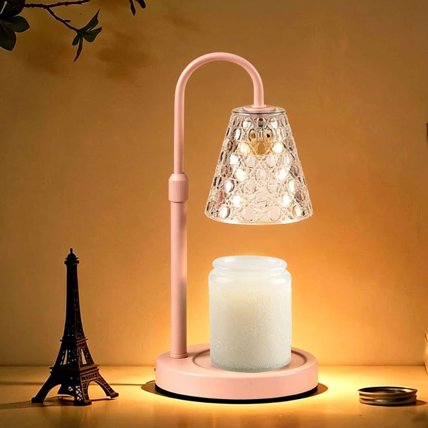 Candle Warmer Lamp with Timer Dimmable, Wax Melt Warmer, Black | Birthday Gifts for Women Mom, House Warming Gifts New Home Room Decor for Scented Jar, Height Adjustable