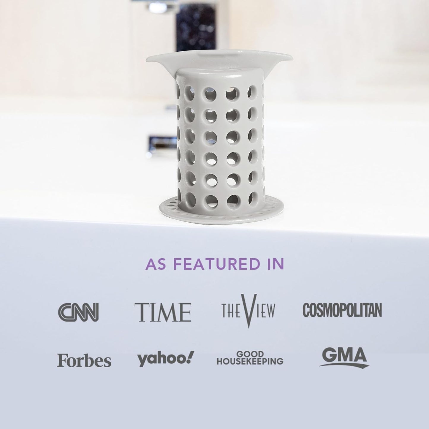 ShowerShroom the Revolutionary 2" Stand-Up Shower Stall Drain Protector Hair Catcher/Strainer, Blue