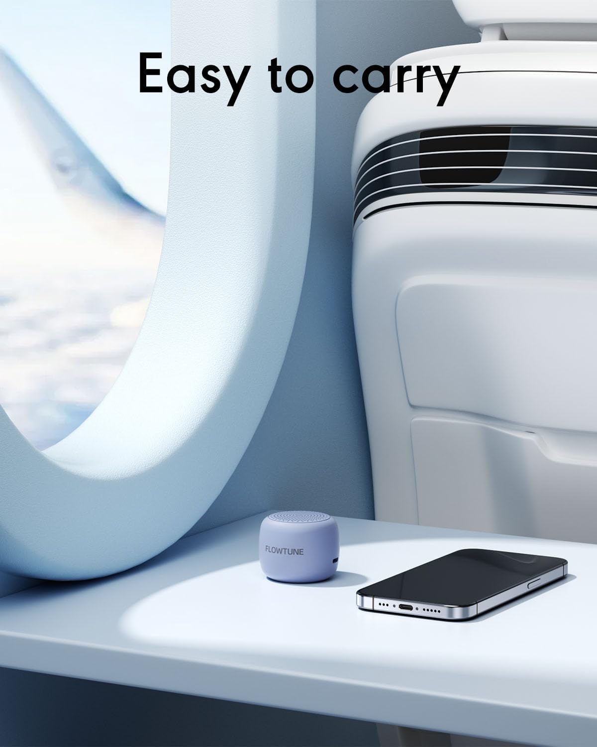 FLOWTUNE Sound Machine White Noise Machine for Baby Adults, 18 Non-looping Sounds, Timer, Memory Function, Portable Sleep Sound Therapy Gift (White)