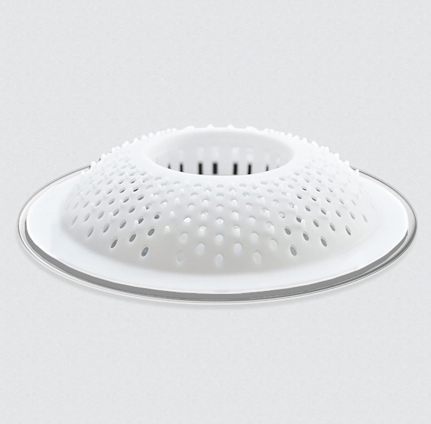 Hairstopper Drain Cover Hair Catcher for Shower and Bathtub, Protects Against Clogs Without Blocking Water Flow, White, 3 Pack | Protects Against Clogs Without Blocking Water Flow, Fits Most Standard Size Shower and Bathtub Drains, 3 Pack