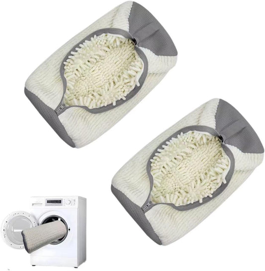 2Pcs Shoe Washing Machine Bag Laundry Shoe Bags for Washing Machine, Shoe Washing Bag Shoe Laundry Bag for Washer and Dryer Reusable Shoe Washing Bags (Grey)