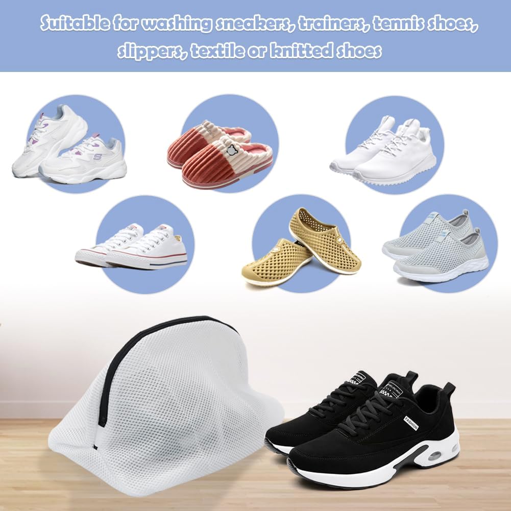 Tenn Well 3Pcs Mesh Laundry Bags For Shoes Sneakers Fits Size 12 | Mesh bags for trainers, tennis shoes, slippers, washing machine safe
