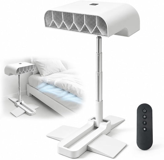 Bed Fan Under Sheets,Cooling Bed Fan Under Sheets with 5 Speeds, Rechargeable Bed Cooling System with Remote for Hot Sleepers and Summer Bedroom Comfort