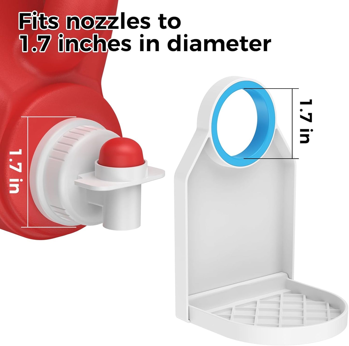 KMOUANTS 2 Pack Laundry Detergent Dispenser Cup Holder, Nozzle button upgrade，Easily No More runny or Messy Laundry Detergent, Laundry Cup Holder and drip Tray Room Organization and Storage