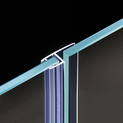 3 PCS Frameless Shower Door Bottom Seal 1/4 Inch Glass (15.75 in x 3),3 Section Segmented Installation Kit,Glass Shower Door Seal Strip Bottom,Weather Stripping Sweep Leak Water Guard