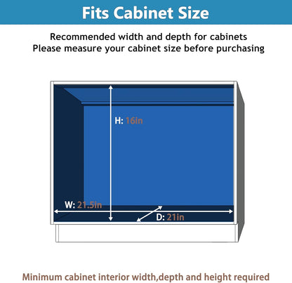 LOVMOR 2 Tier Individual Pull Out Cabinet Organizer 11" W x 18" D, Slide Out Kitchen Cabinet Storage Sliding Shelves