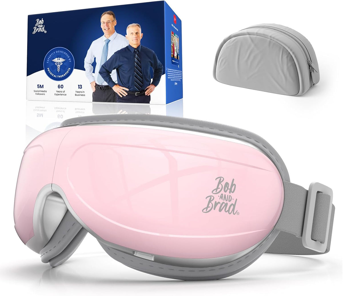 BOB AND BRAD Eye Massager with Heat FSA Eligible HSA, Birthday Gifts for Women Men Mom, Heated Eye Mask for Migraines with Music, Smart Migraine Massager for Dry Eyes Relief & Improve Sleep