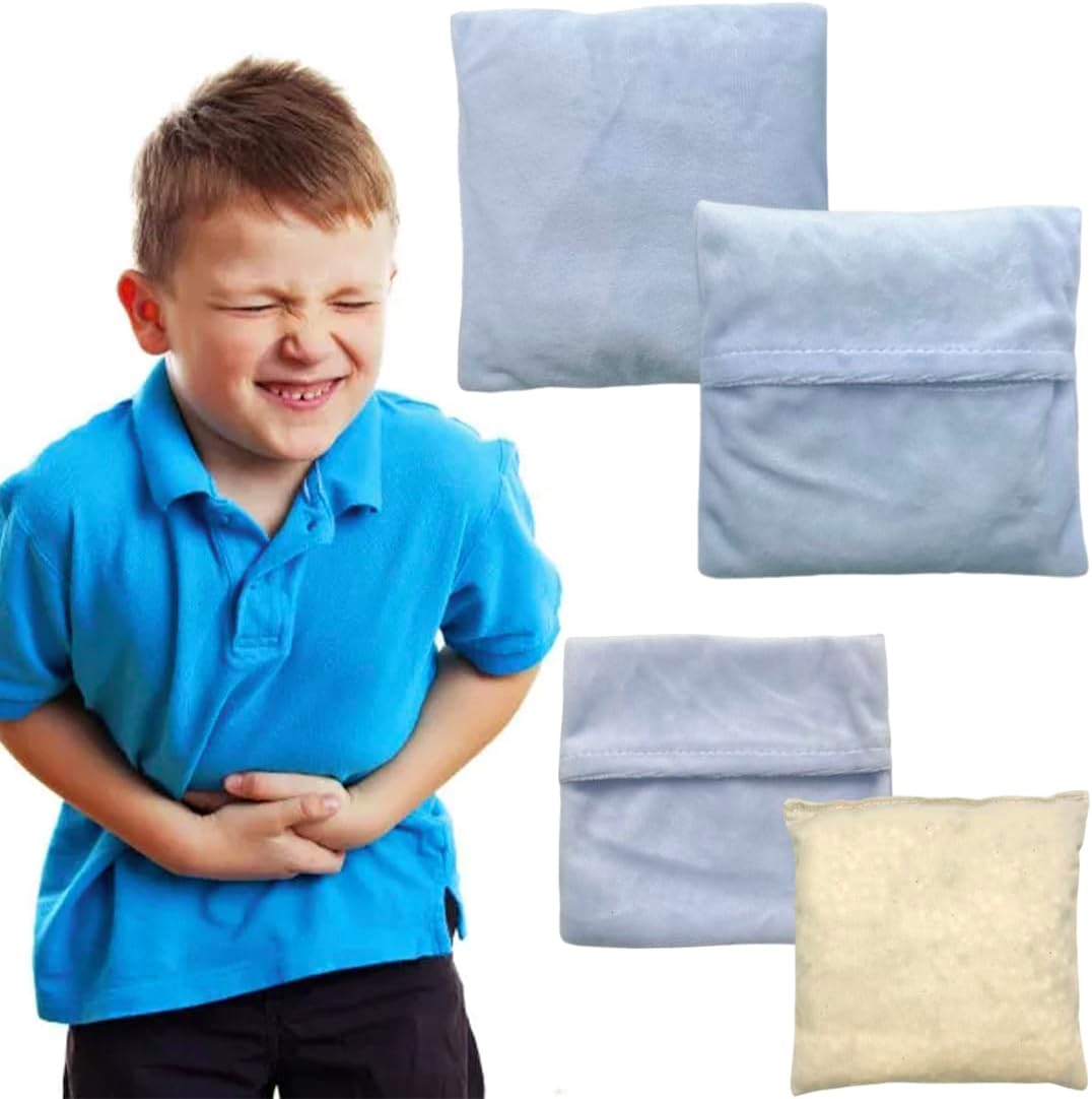 Microwavable Heating Pad, Moist Heat Pad for Pain Relief, Cramp, Menstrual, Tension and Stress, Heat Compress Wrap for Neck, Back, Shoulder, Muscle, Abdomen, Joint (2 Mini Blue)