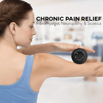 Vibrating Peanut Massage Ball, Deep Tissue, Black | Vibrating peanut, 4 intensity levels, Cordless & rechargeable, Auto shut-off, For neck, back & feet, Deep tissue relief