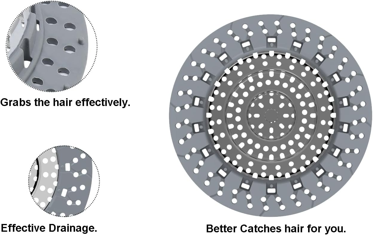 XAJOON Bathtub Drain Hair Catcher，Bathtub Protector Suitable for Bathroom Bathtub, Pop-Up Drains. (Patented Product)