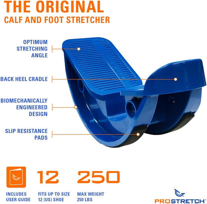 ProStretch Original Calf Stretcher & Tuli's Heavy Duty Gel Heel Cups Bundle - Plantar Fasciitis & Heel Pain Relief