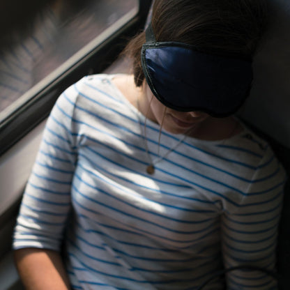 Lewis N. Clark Comfort Sleep Mask | Eye Mask for Travel | Comfortable & Breathable | Light Blocking & Adjustable | Light Blue