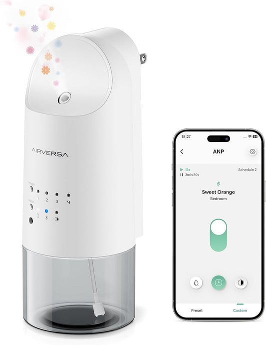 Airversa ANP Smart Plug in Wall Waterless Essential Oil Diffuser, White