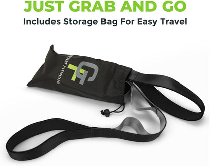 Stretching Strap for Physical Therapy, 12 Multi-Loop Stretch Strap 1.5" W x 8' L, Neoprene Handles, Physical Therapy Equipment, Yoga Straps for Stretching, Leg Stretcher.