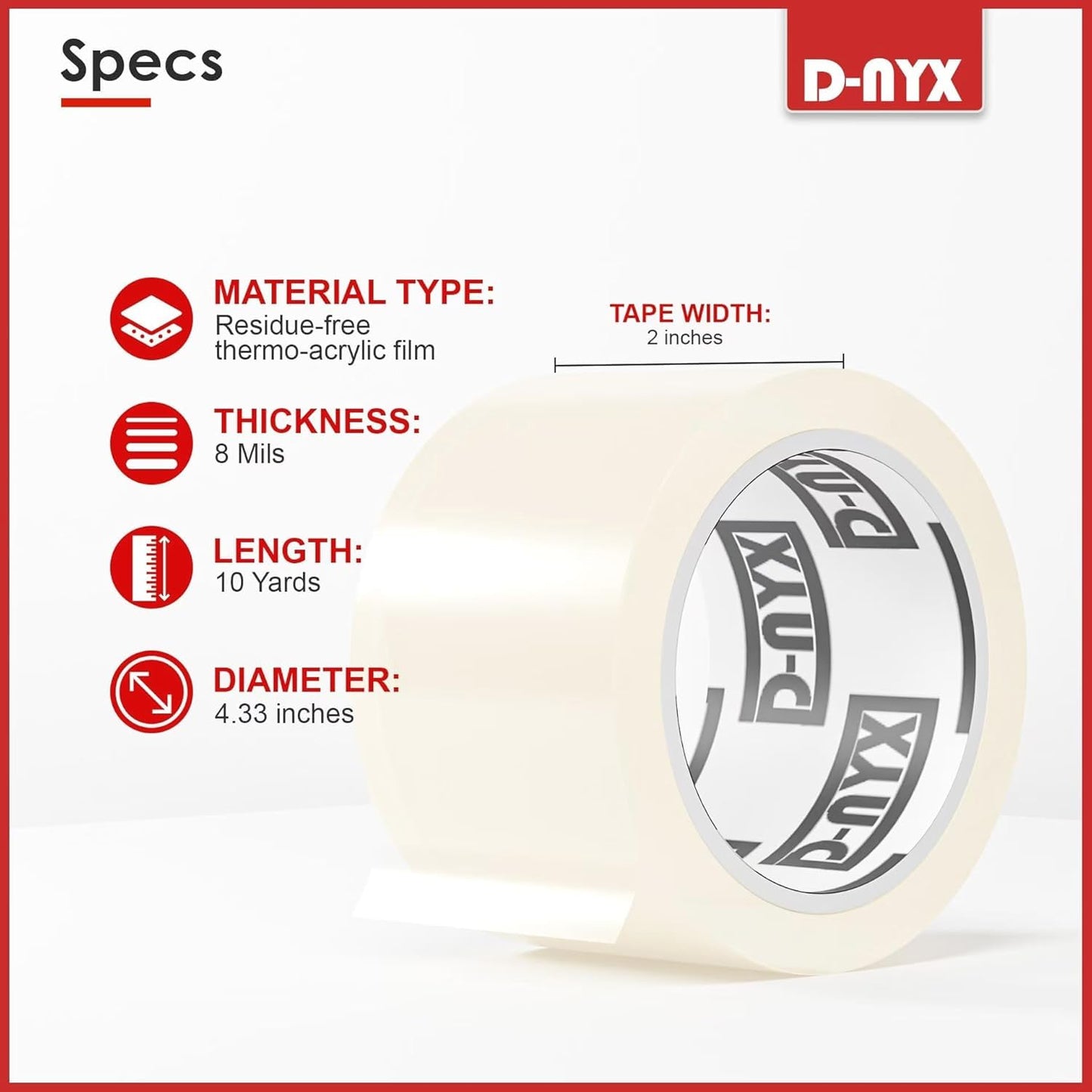 D-NYX Window Sealing Tape 1 Pack Transparent Sealing Heavy-Duty Residue-Free RV Insulation for Doors and Windows, Clear Weather Stripping Draft Isolation Tape (1 Pack 2 inch)