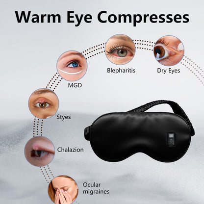 Joythink Cordless Sleep Mask Heated Eye Mask for Dry Eyes,Eye Relief,with 3 Temperature Settings and Timer Control,Washable Eye Mask,Gifts for Friends